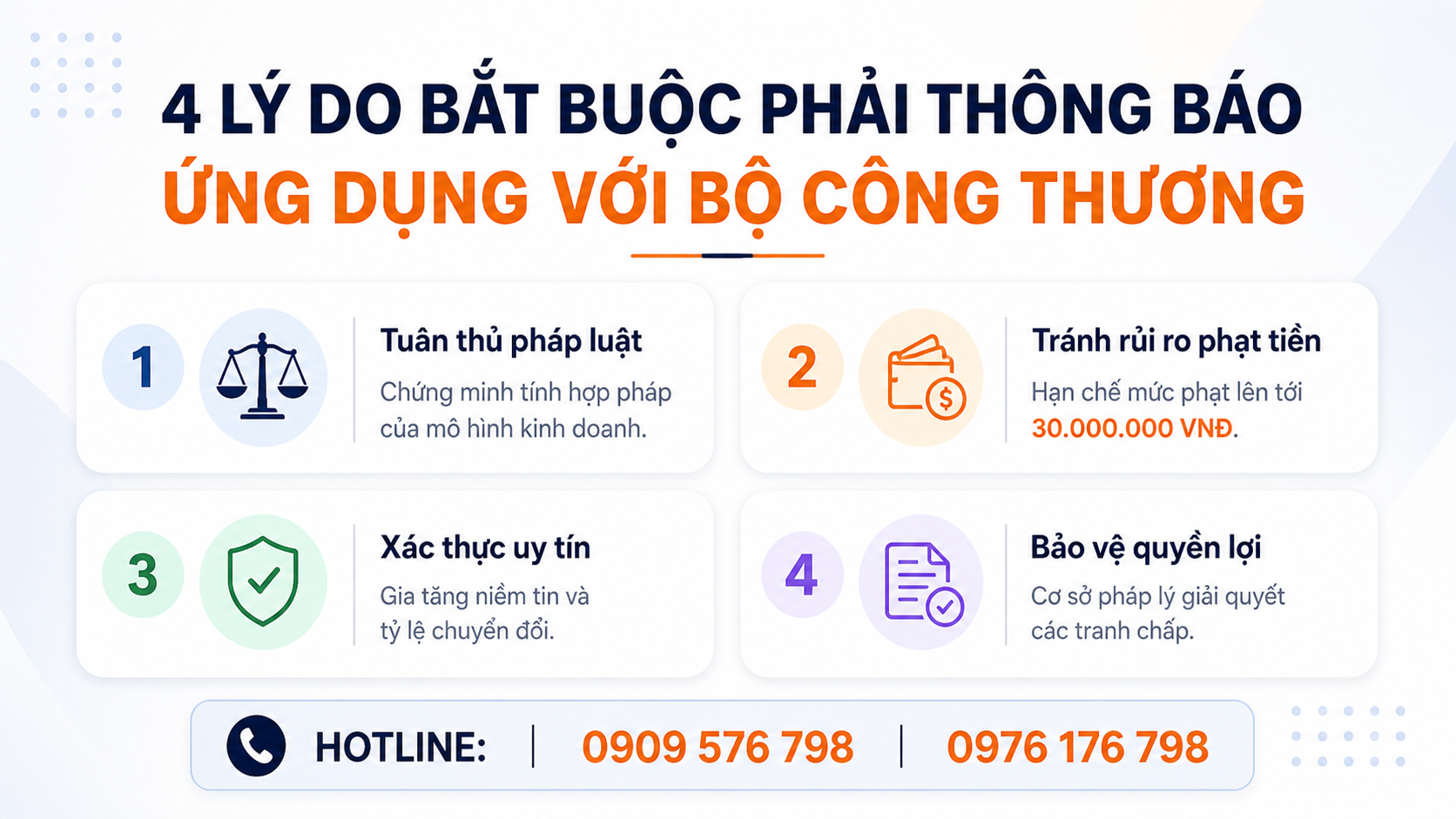 tại sao phải thực hiện thủ tục thông báo ứng dụng với bộ công thương